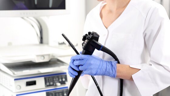 Detailaufnahme einer Sonde für die Koloskopie. | © AdobeStock-110059207